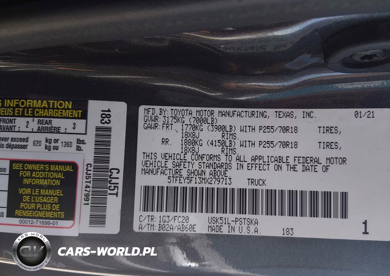 2021 Toyota Tundra Sr5 VIN:5TFEY5F13MX279713 - 9