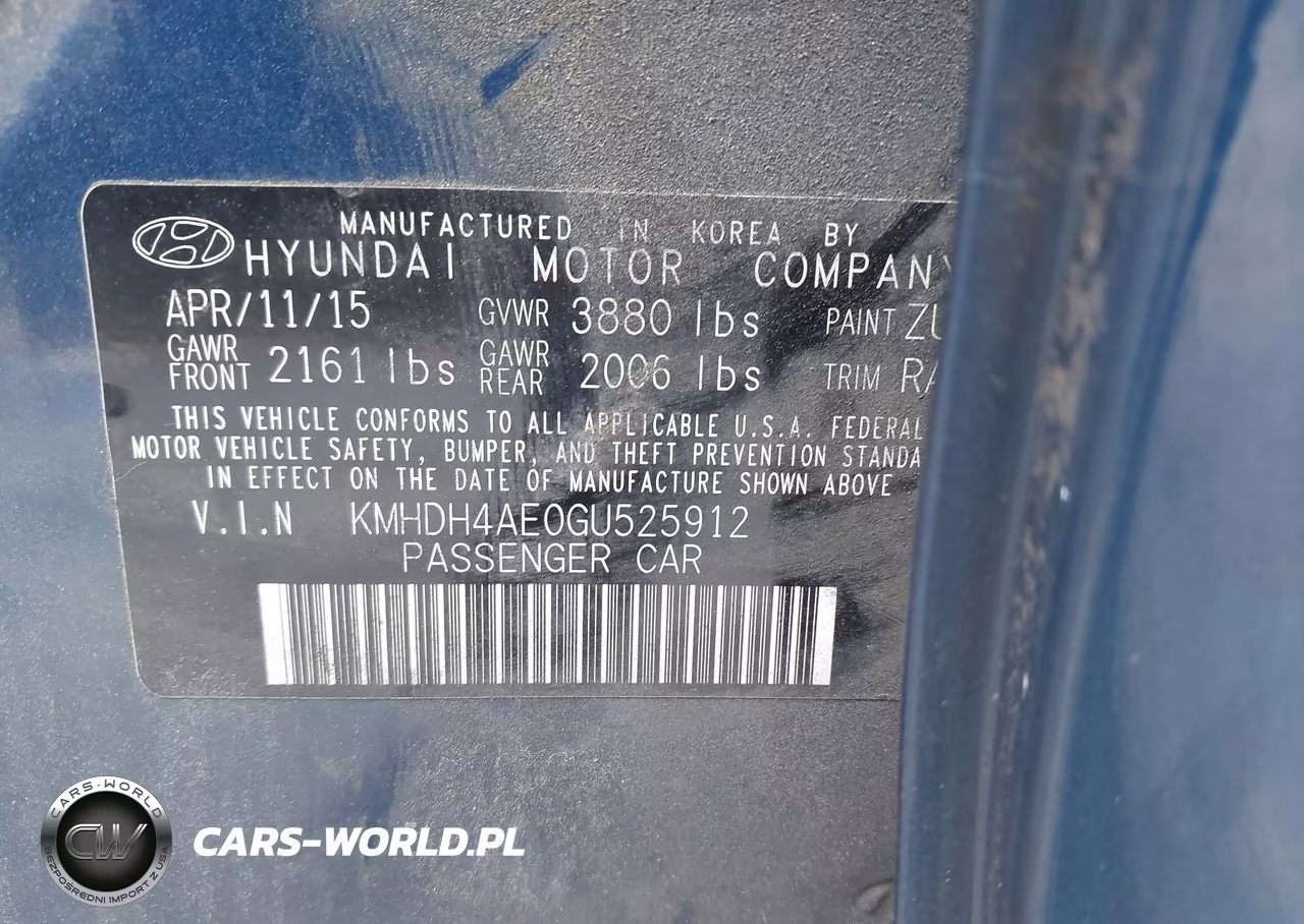 2016 Hyundai Elantra Se VIN:KMHDH4AE0GU525912 - 9