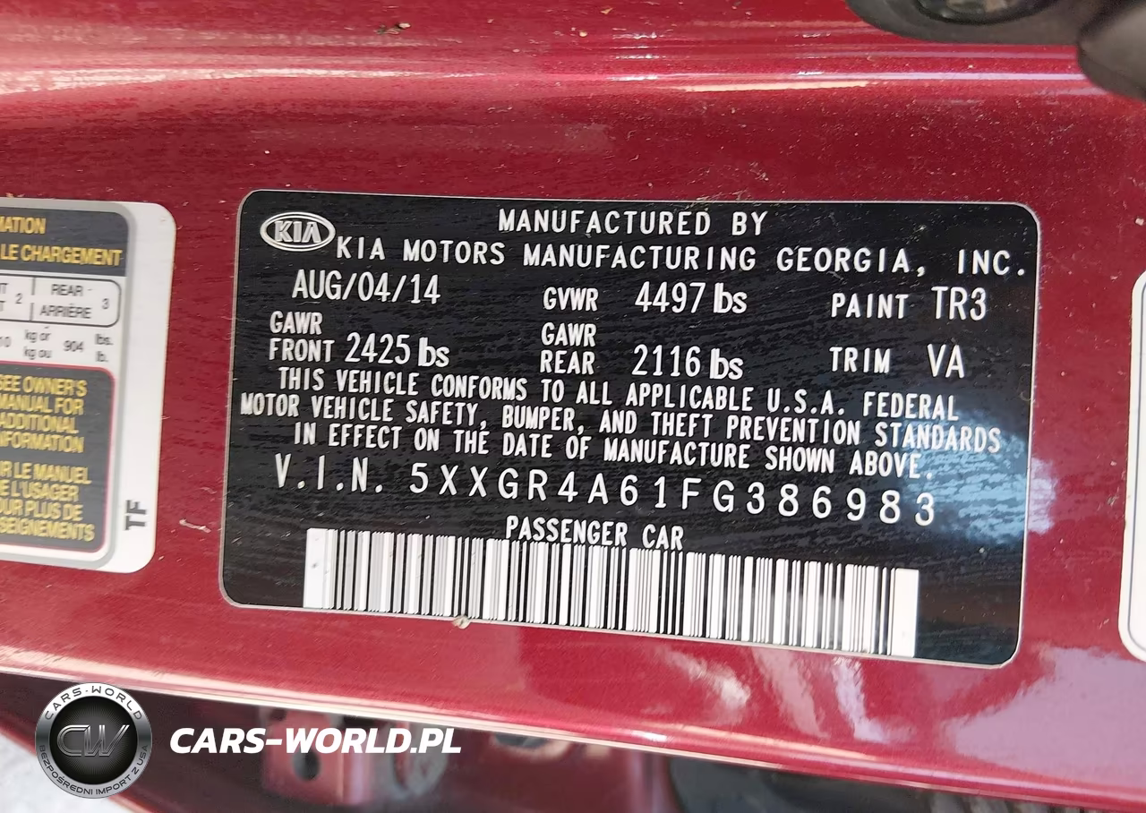 2015 Kia Optima Sx Turbo VIN:5XXGR4A61FG386983 - 9