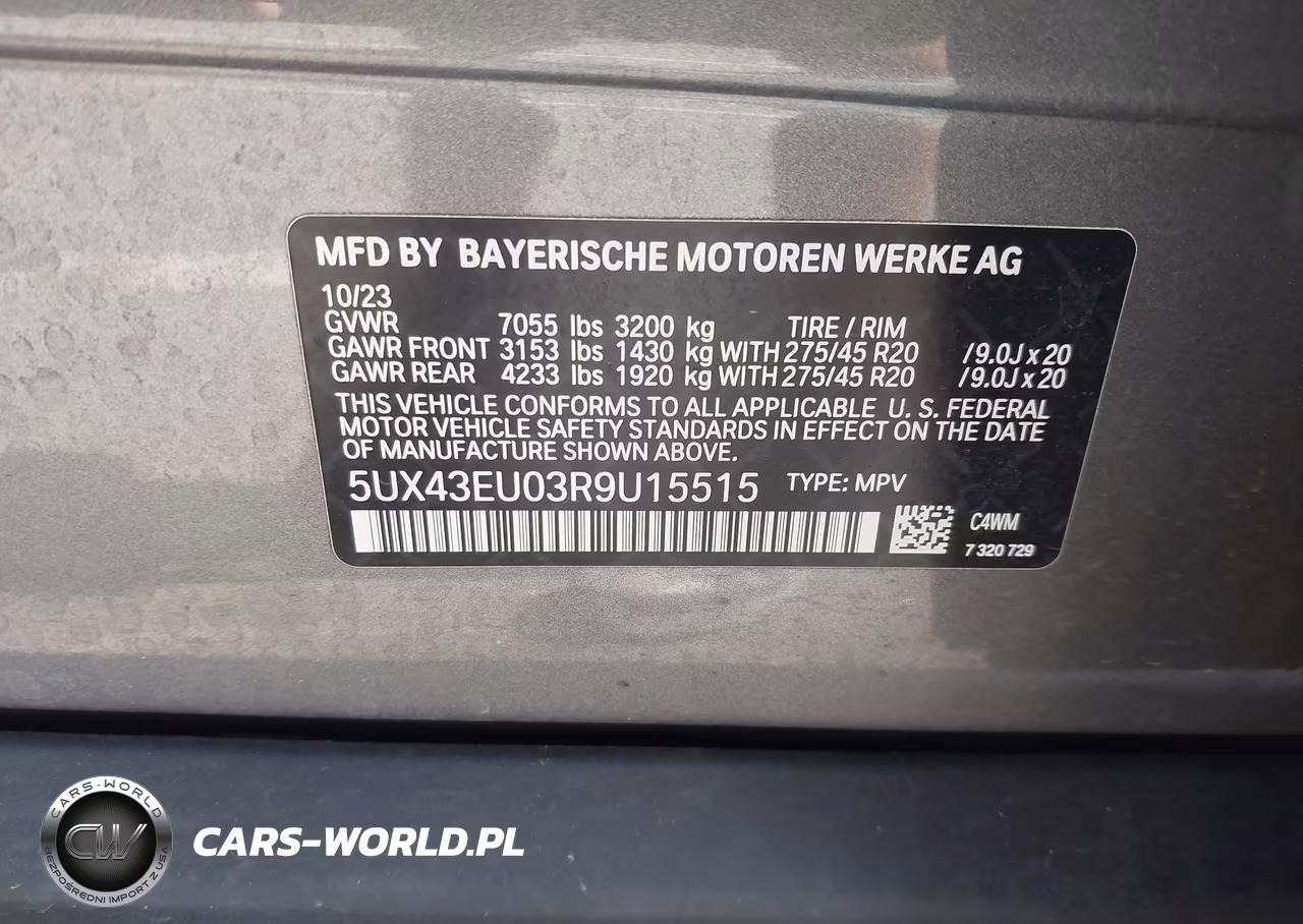 2024 BMW X5 Phev xDrive50E VIN:5UX43EU03R9U15515 - 9