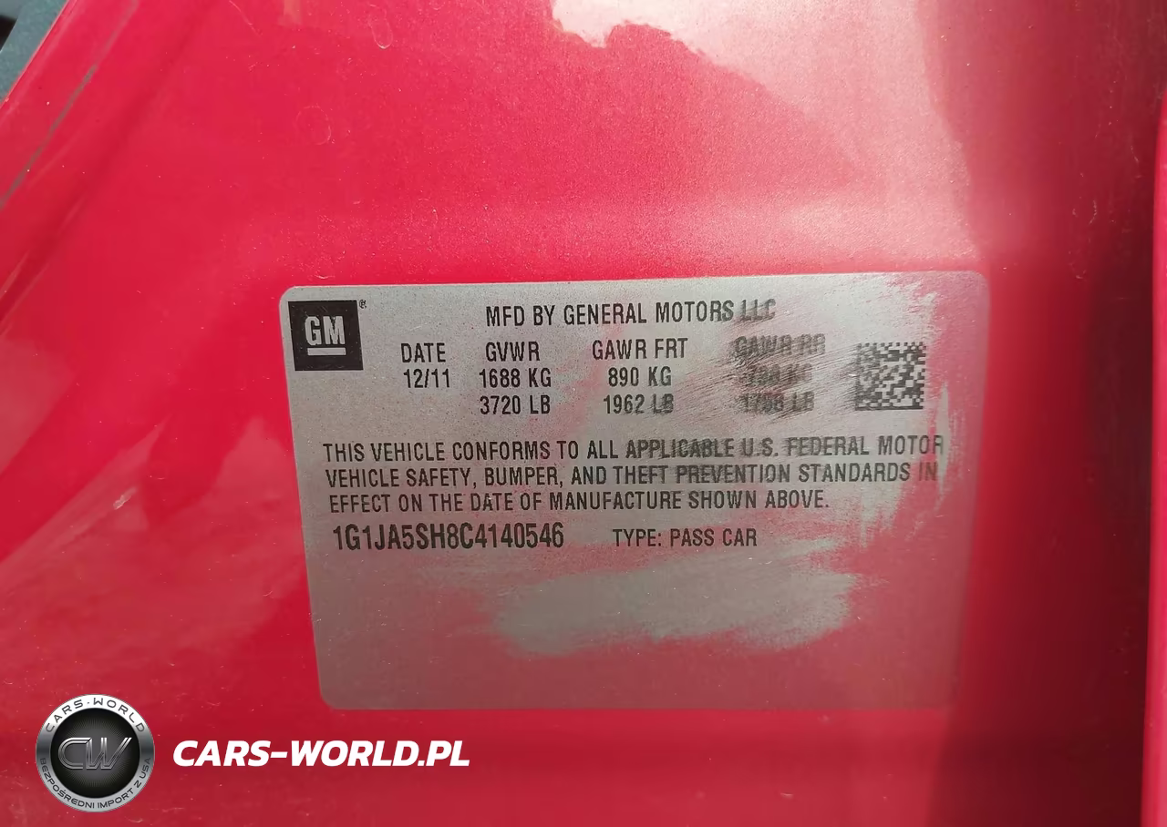 2012 Chevrolet Sonic 2Ls VIN:1G1JA5SH8C4140546 - 9