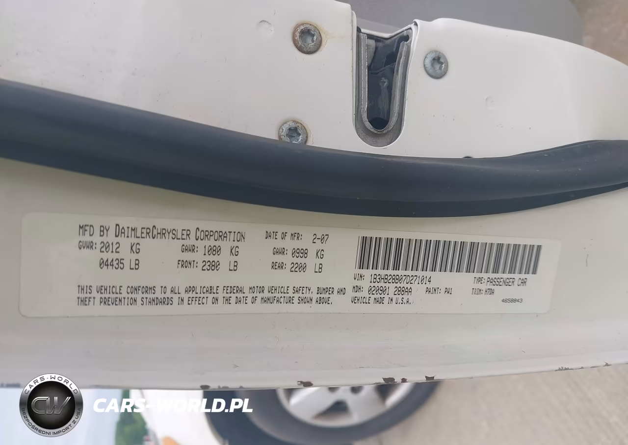 2007 Dodge Caliber VIN:1B3HB28B07D271014 - 9