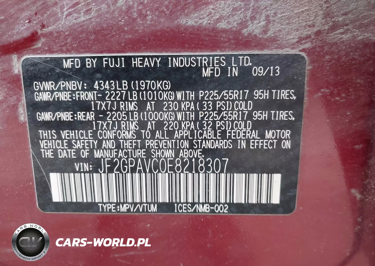 2014 Subaru Xv Crosstrek 2.0I Premium VIN:JF2GPAVC0E8218307 - 9