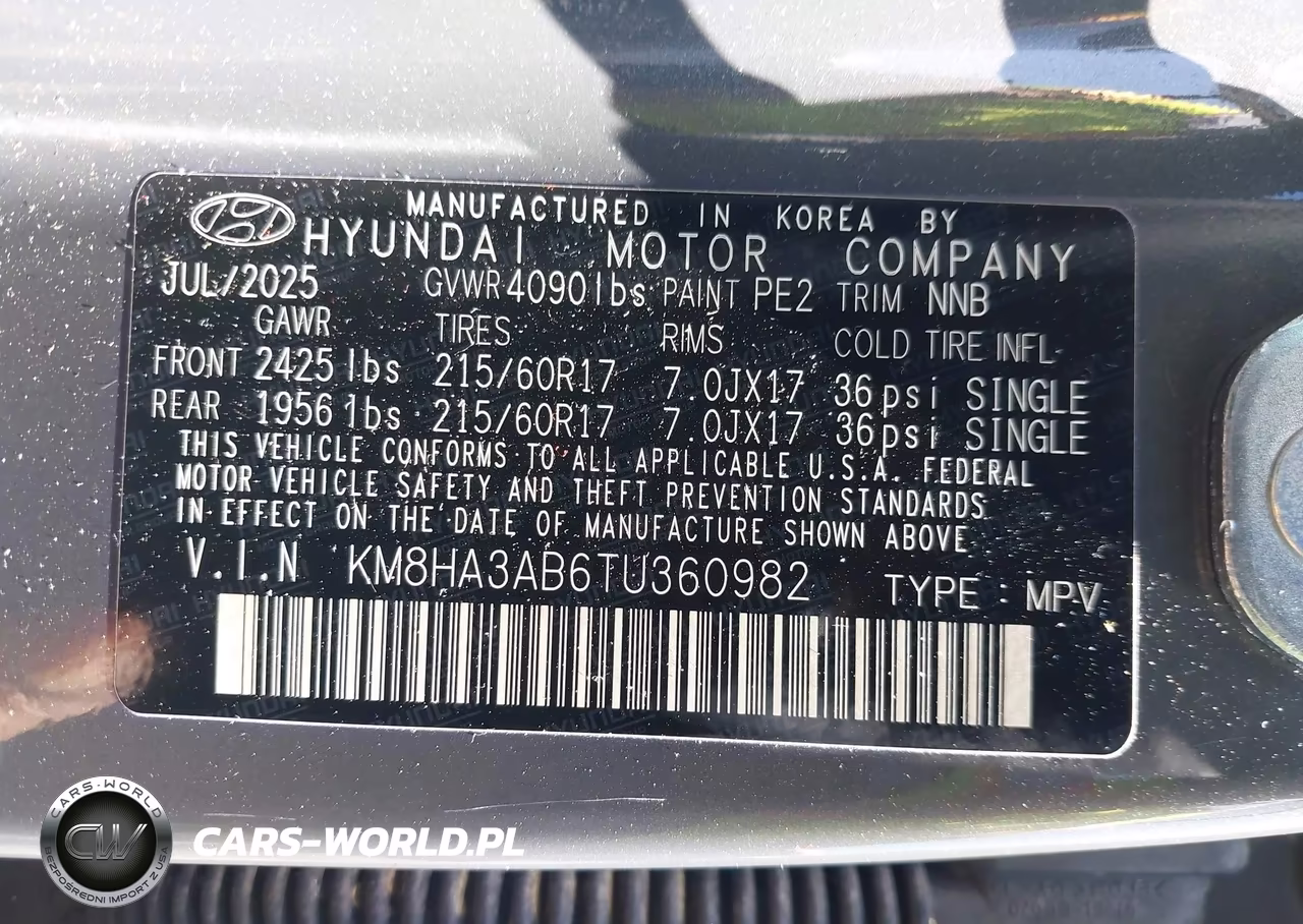 2026 Hyundai Kona Se VIN:KM8HA3AB6TU360982 - 9
