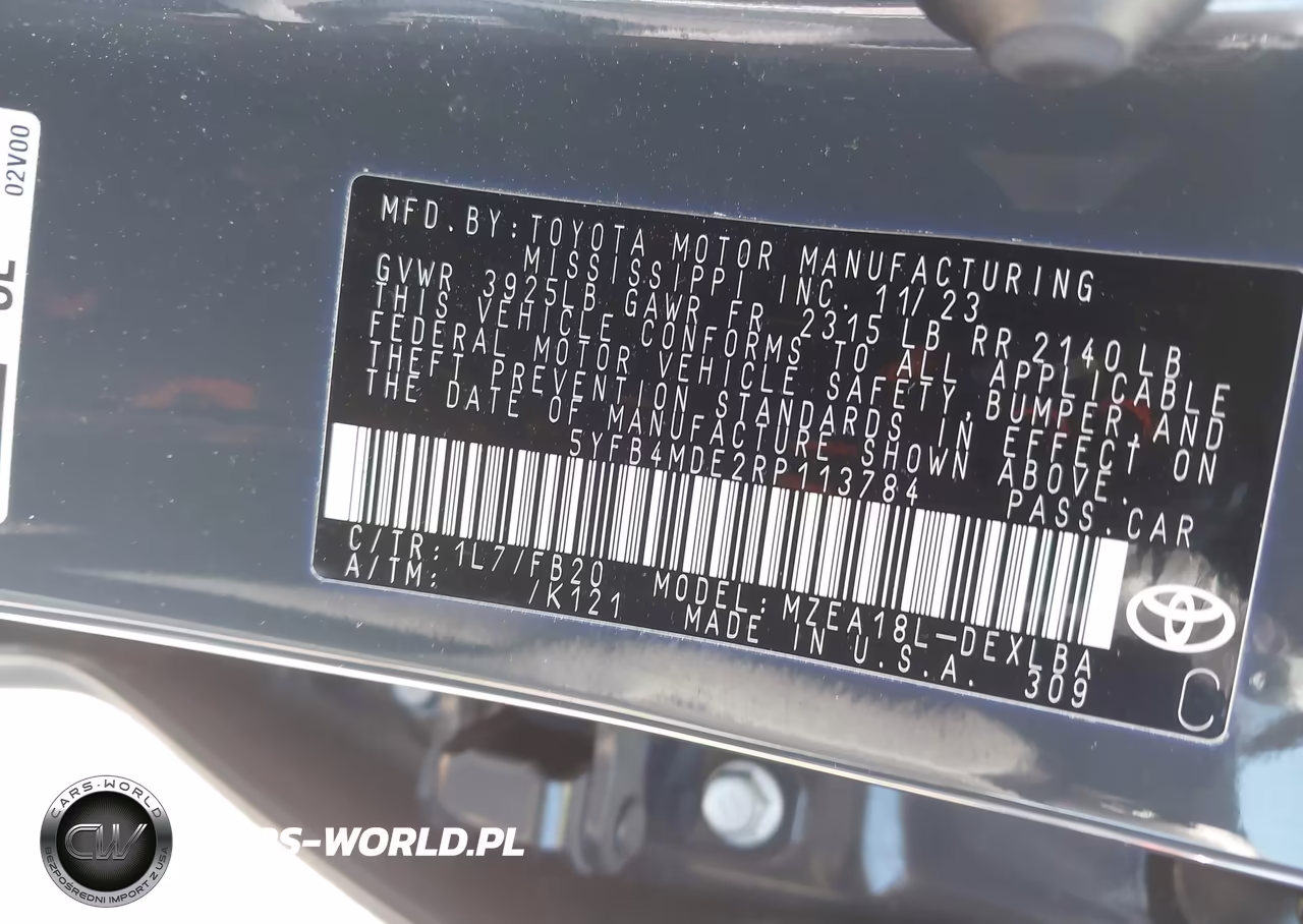 2024 Toyota Corolla Le VIN:5YFB4MDE2RP113784 - 9