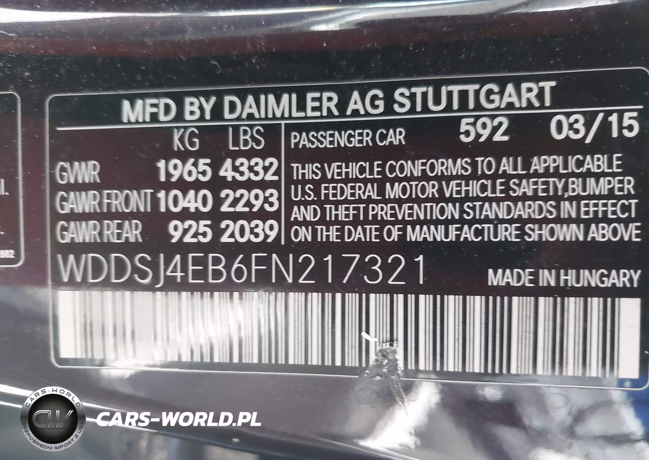 2015 Mercedes-Benz Cla 250 VIN:WDDSJ4EB6FN217321 - 9
