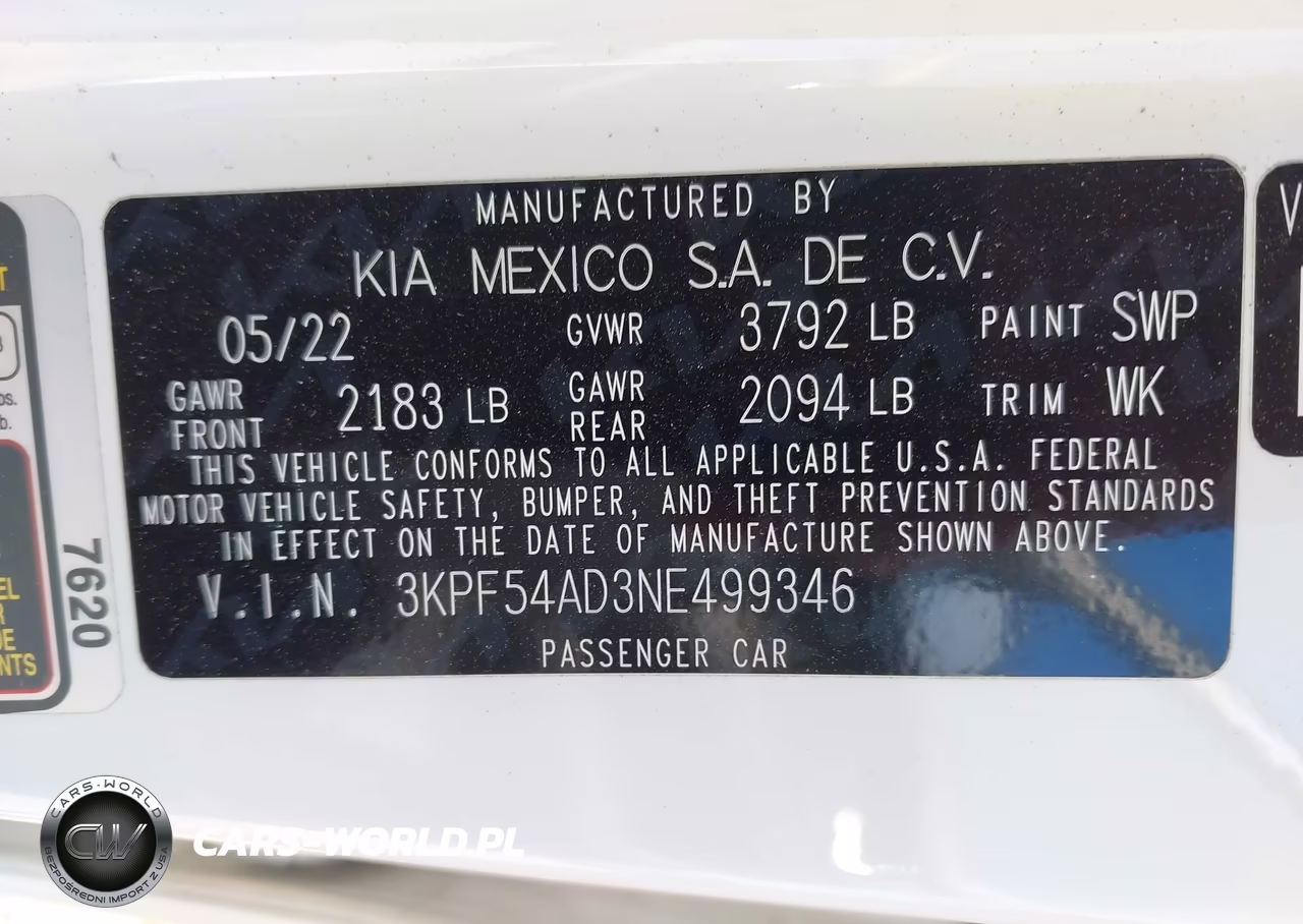 2022 Kia Forte Gt-Line VIN:3KPF54AD3NE499346 - 9