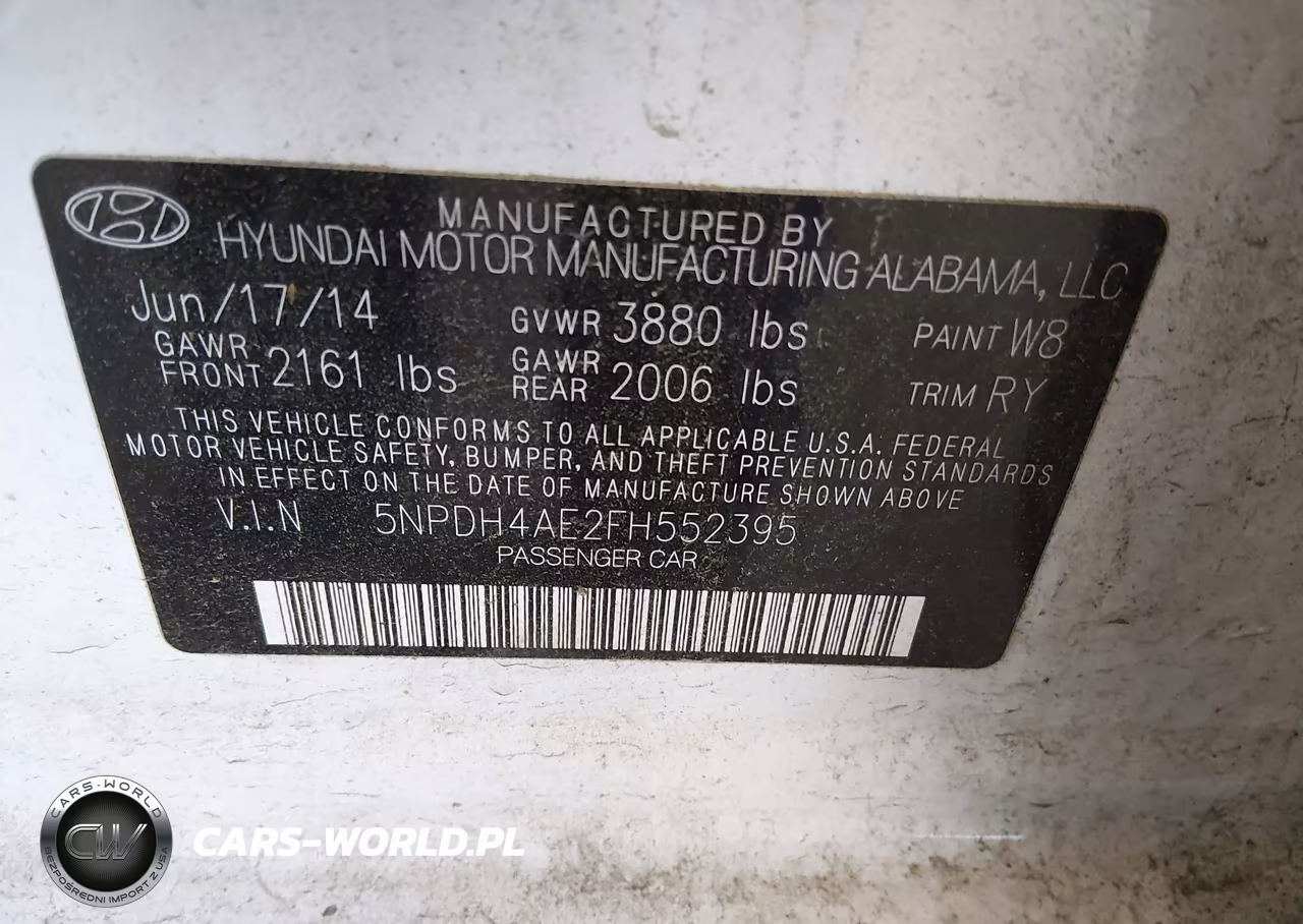 2015 Hyundai Elantra Limited VIN:5NPDH4AE2FH552395 - 9