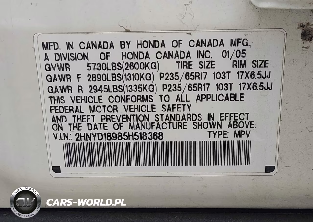 2005 Acura Mdx VIN:2HNYD18985H518368 - 9