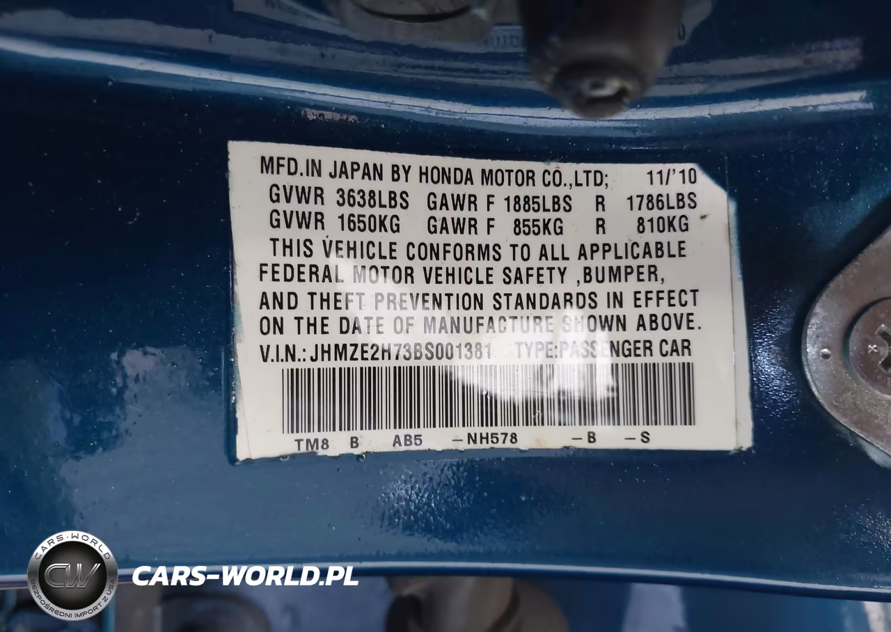 2011 Honda Insight Ex VIN:JHMZE2H73BS001381 - 9