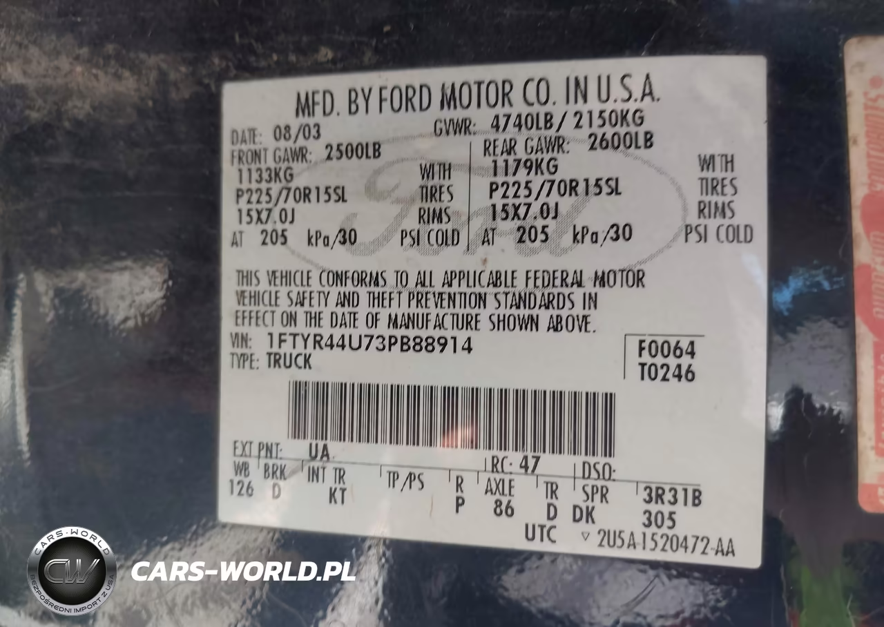 2003 Ford Ranger Edge-Tremor-Xlt VIN:1FTYR44U73PB88914 - 9