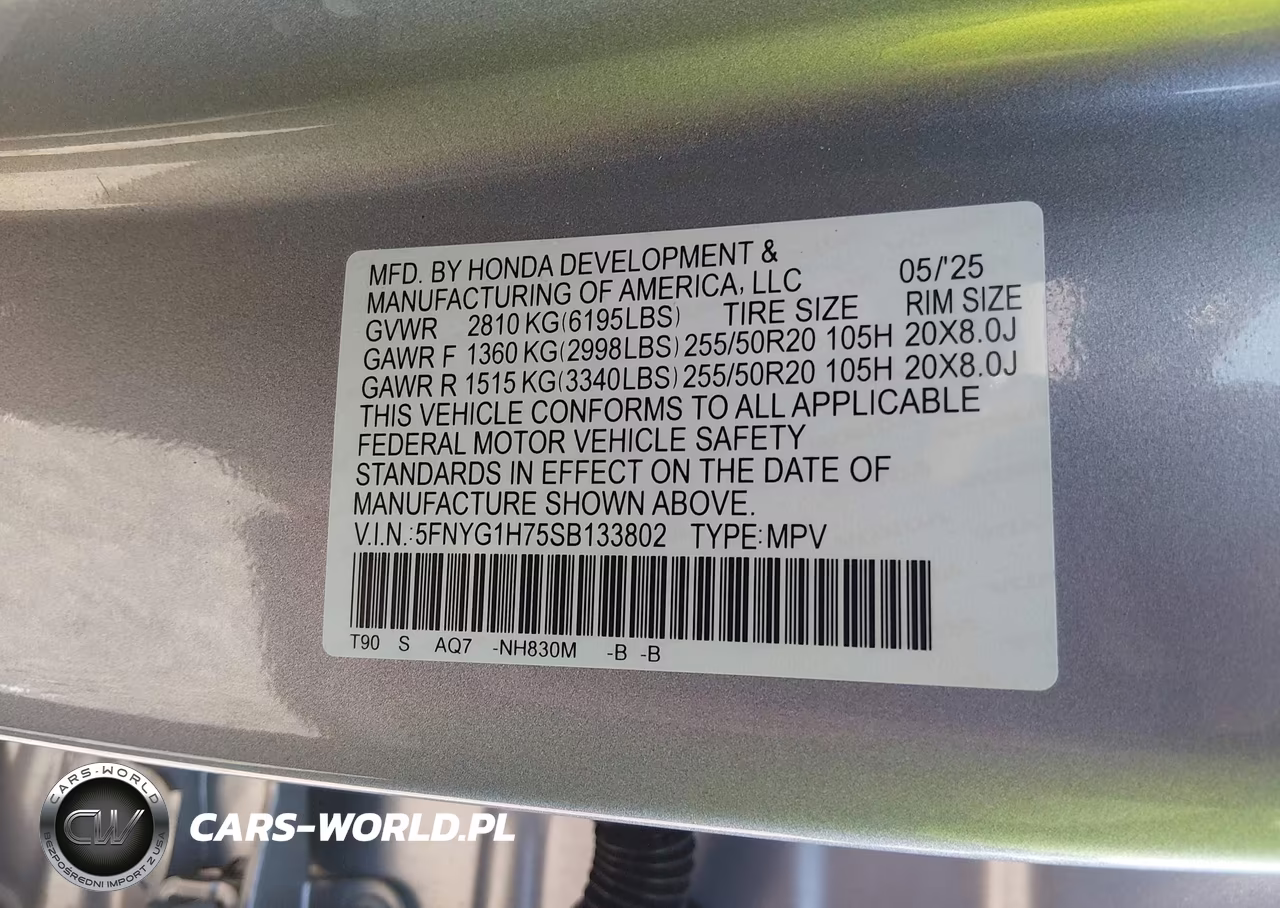 2025 Honda Pilot Touring VIN:5FNYG1H75SB133802 - 9