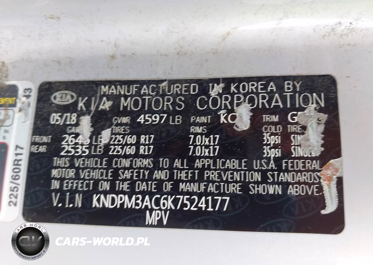 2019 Kia Sportage Lx VIN:KNDPM3AC6K7524177 - 9