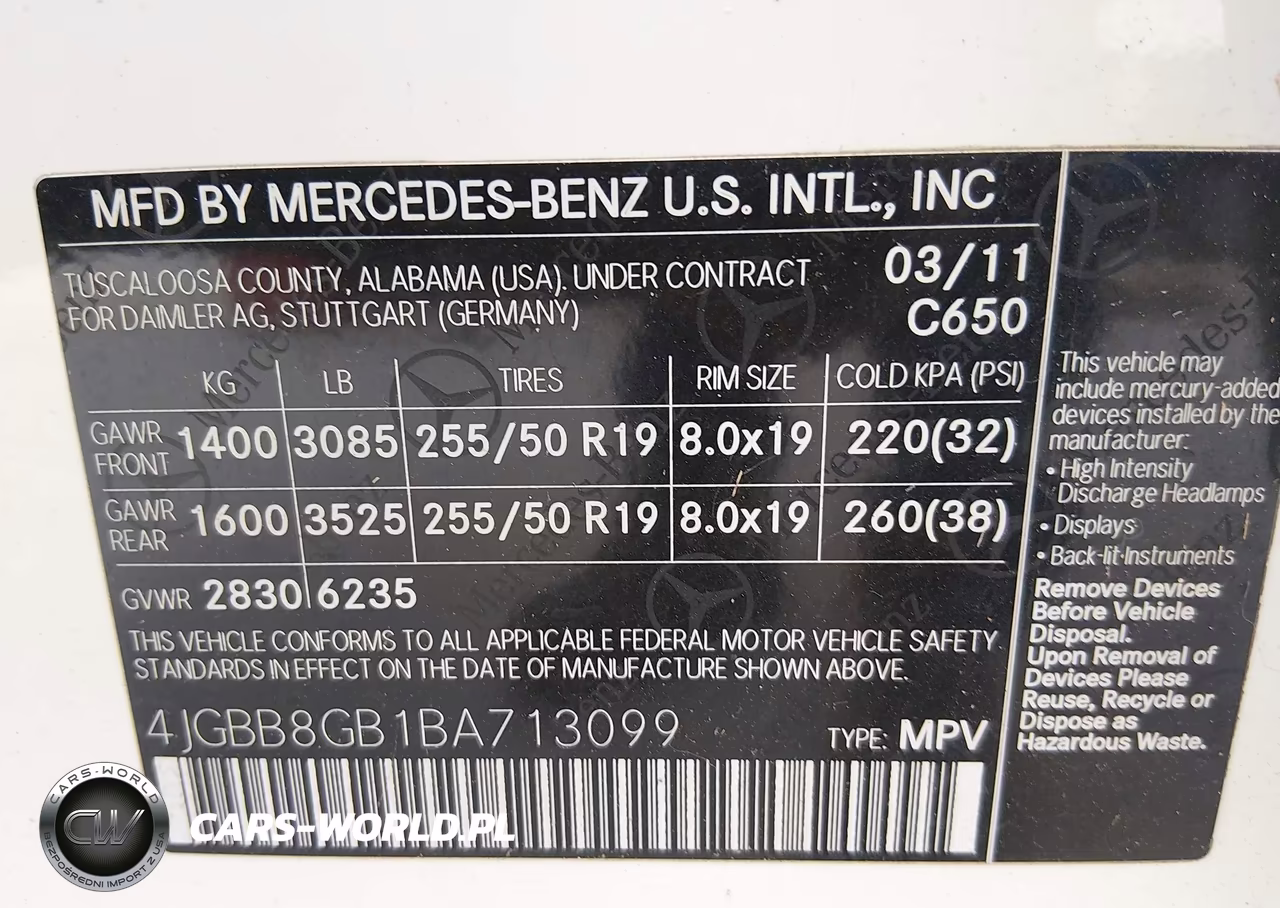 2011 Mercedes-Benz Ml 350 4Matic VIN:4JGBB8GB1BA713099 - 9