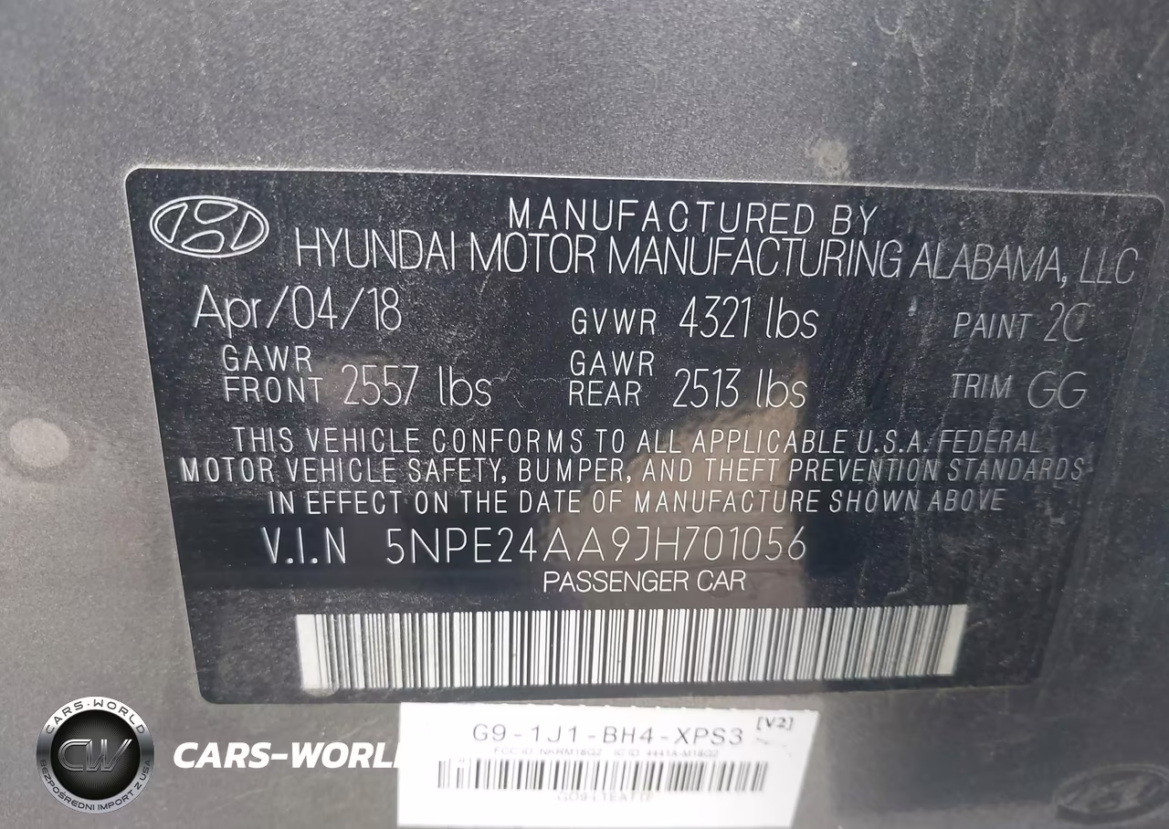 2018 Hyundai Sonata Eco VIN:5NPE24AA9JH701056 - 9