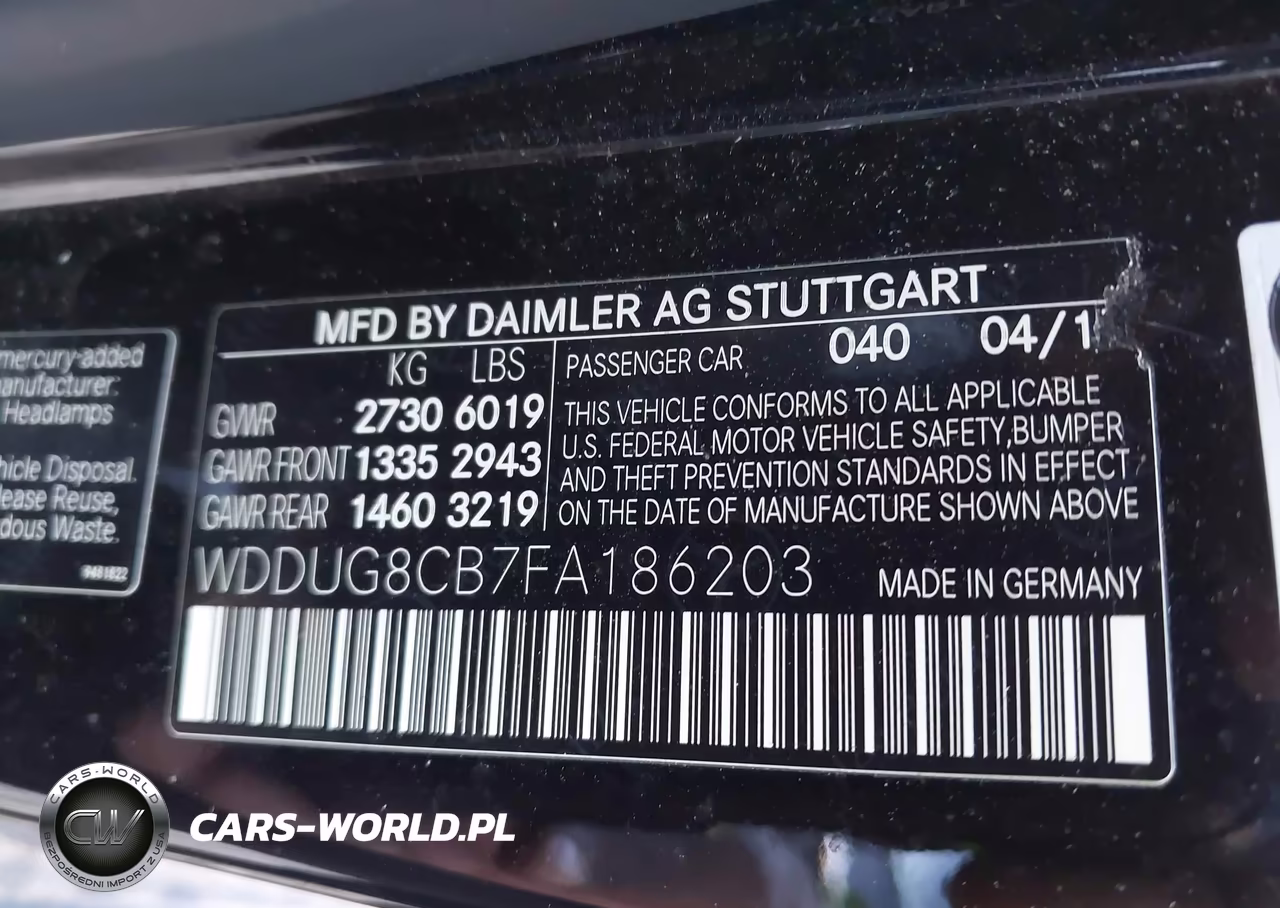 2015 Mercedes-Benz S 550 VIN:WDDUG8CB7FA186203 - 9