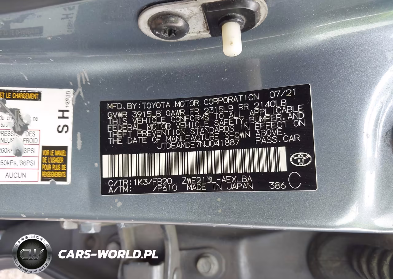 2022 Toyota Corolla Hybrid Le VIN:JTDEAMDE7NJ041887 - 9