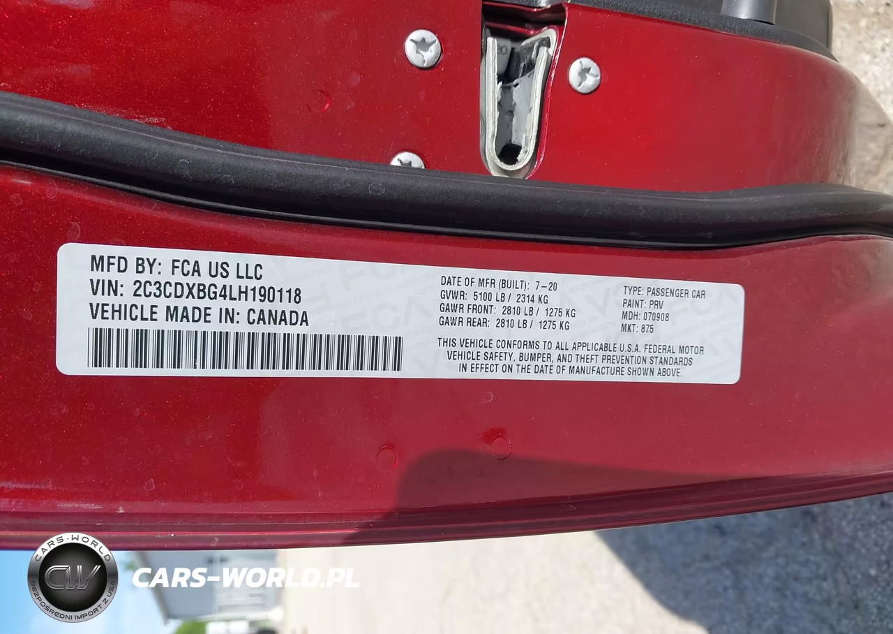 2020 Dodge Charger Sxt Rwd VIN:2C3CDXBG4LH190118 - 9