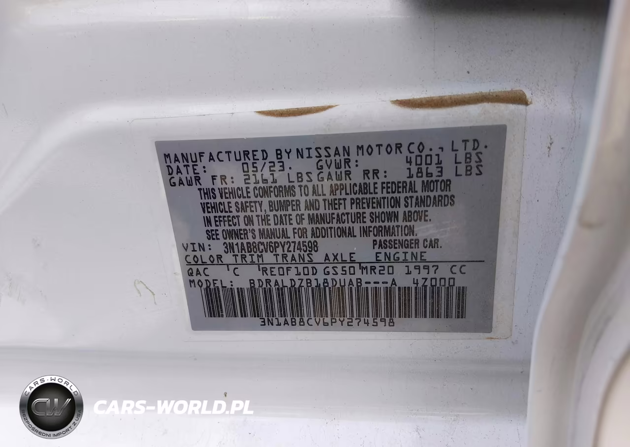 2023 Nissan Sentra Sv Xtronic Cvt VIN:3N1AB8CV6PY274598 - 9