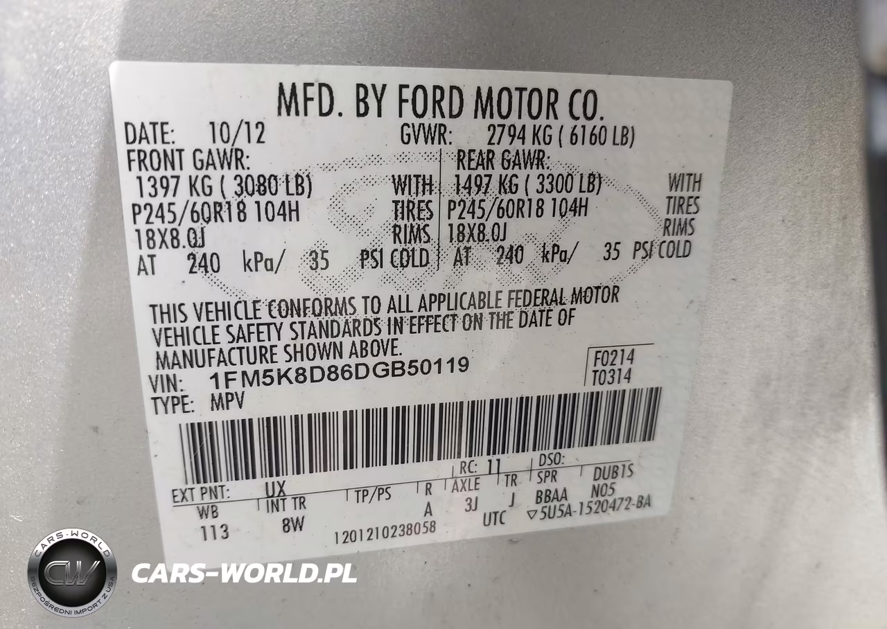 2013 Ford Explorer Xlt VIN:1FM5K8D86DGB50119 - 9
