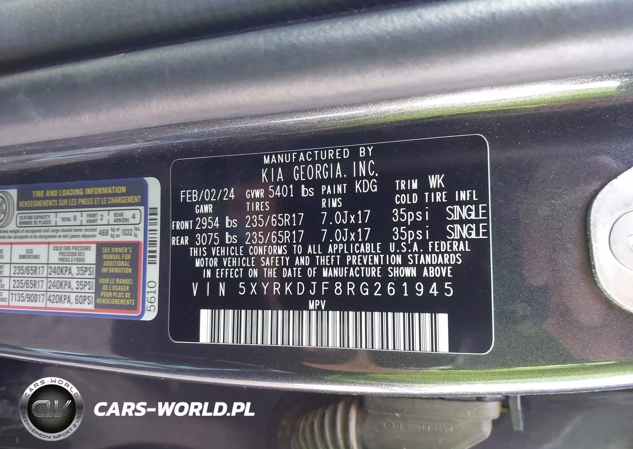 2024 Kia Sorento X-Pro Sx Prestige VIN:5XYRKDJF8RG261945 - 9