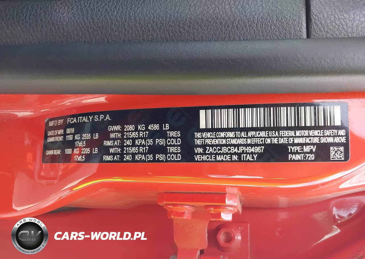 2018 Jeep Renegade Trailhawk 4X4 VIN:ZACCJBCB4JPH94967 - 9
