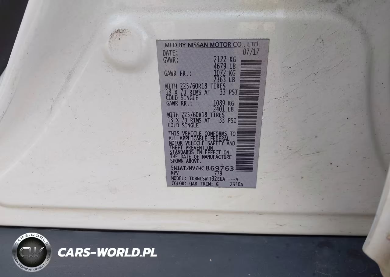 2017 Nissan Rogue Sl VIN:5N1AT2MV7HC869763 - 9