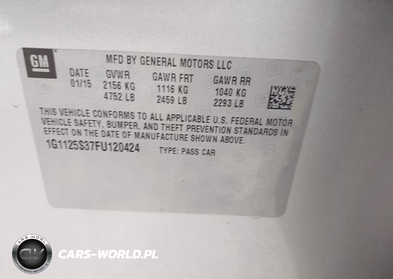 2015 Chevrolet Impala 2Lt VIN:1G1125S37FU120424 - 9