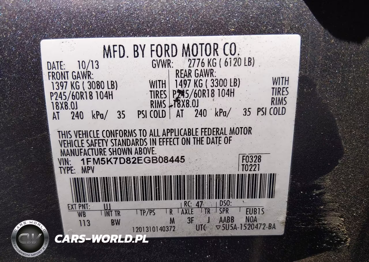 2014 Ford Explorer Xlt VIN:1FM5K7D82EGB08445 - 9