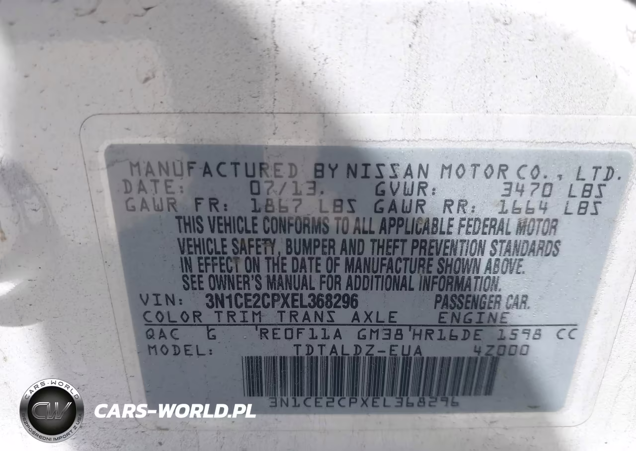 2014 Nissan Versa Note Sv VIN:3N1CE2CPXEL368296 - 9