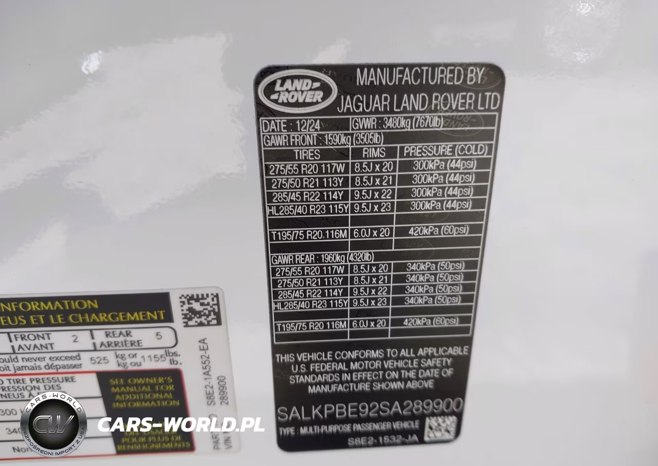 2025 Land Rover Range Rover P530 Se 7 Seat VIN:SALKPBE92SA289900 - 9