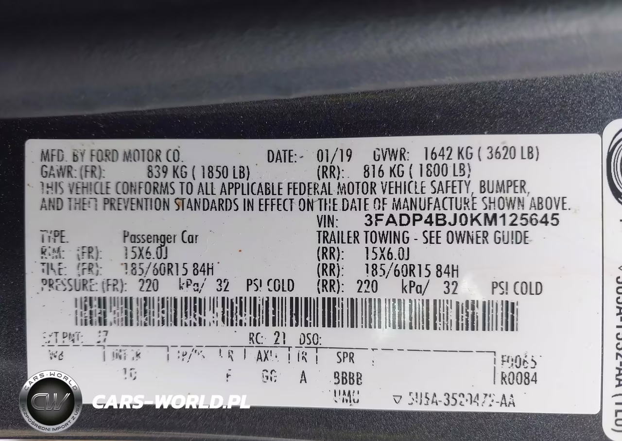 2019 Ford Fiesta Se VIN:3FADP4BJ0KM125645 - 9