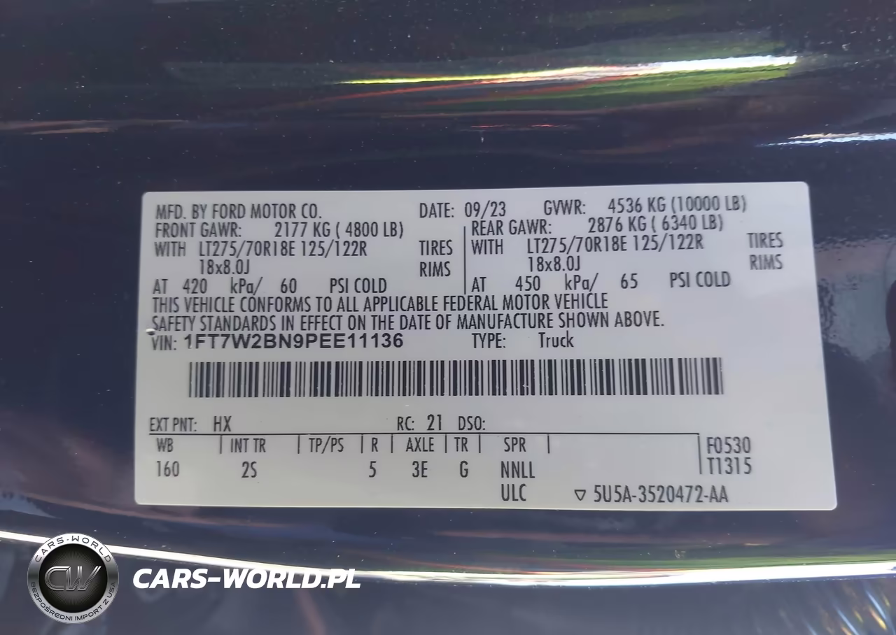 2023 Ford F-250 Xlt VIN:1FT7W2BN9PEE11136 - 9