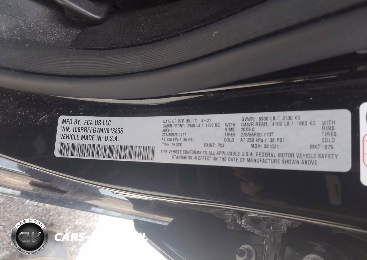 2021 Ram 1500 Big Horn 4X4 5'7 Box VIN:1C6RRFFG7MN813856 - 9
