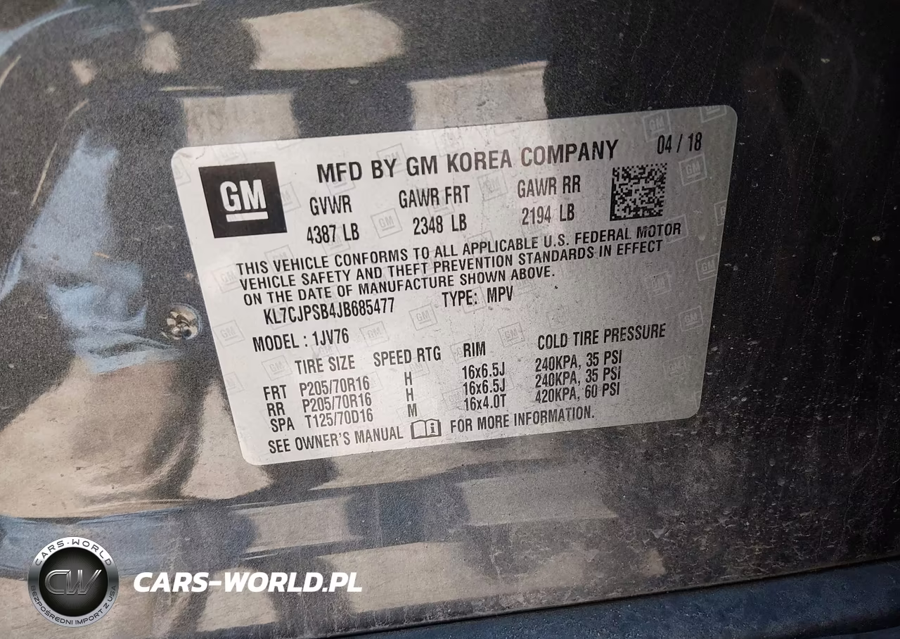 2018 Chevrolet Trax Lt VIN:KL7CJPSB4JB685477 - 9