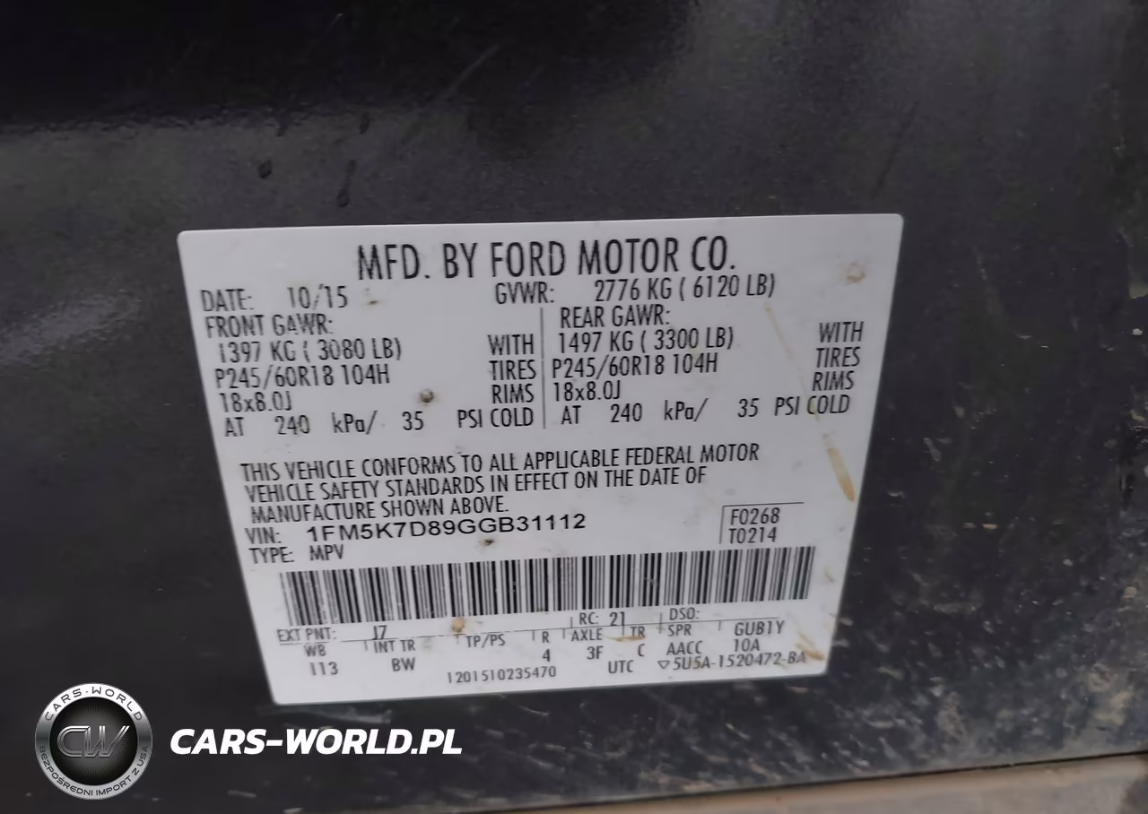 2016 Ford Explorer Xlt VIN:1FM5K7D89GGB31112 - 9