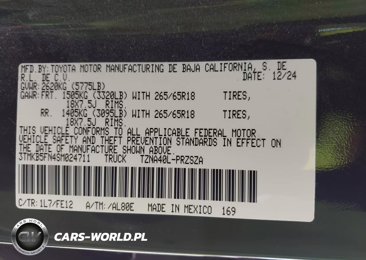 2025 Toyota Tacoma Trd Sport VIN:3TMKB5FN4SM024711 - 9