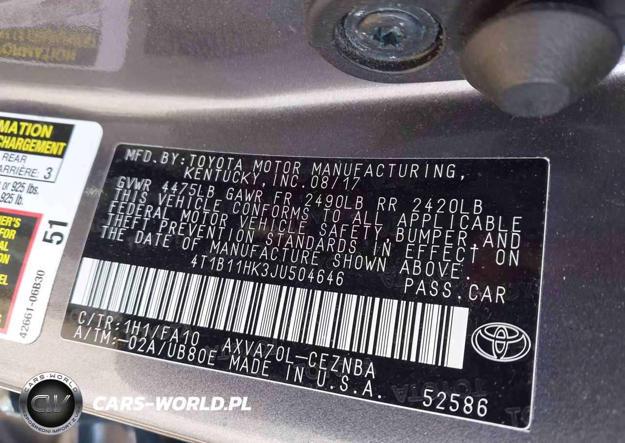 2018 Toyota Camry Le VIN:4T1B11HK3JU504646 - 9