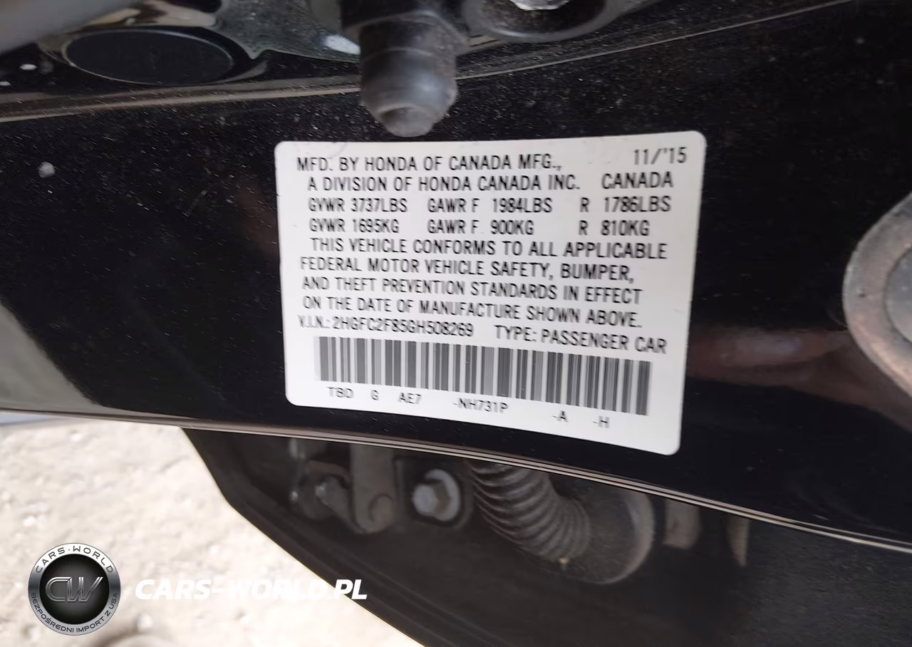 2016 Honda Civic Ex VIN:2HGFC2F85GH508269 - 9