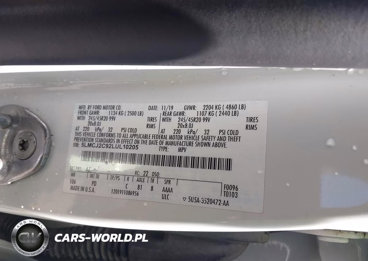 2020 Lincoln Corsair Reserve VIN:5LMCJ2C92LUL10205 - 9