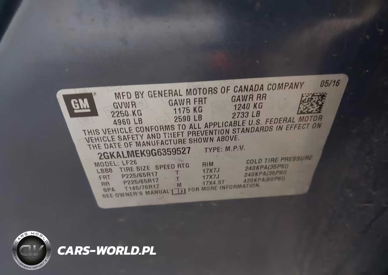 2016 GMC Terrain Sle-1 VIN:2GKALMEK9G6359527 - 9