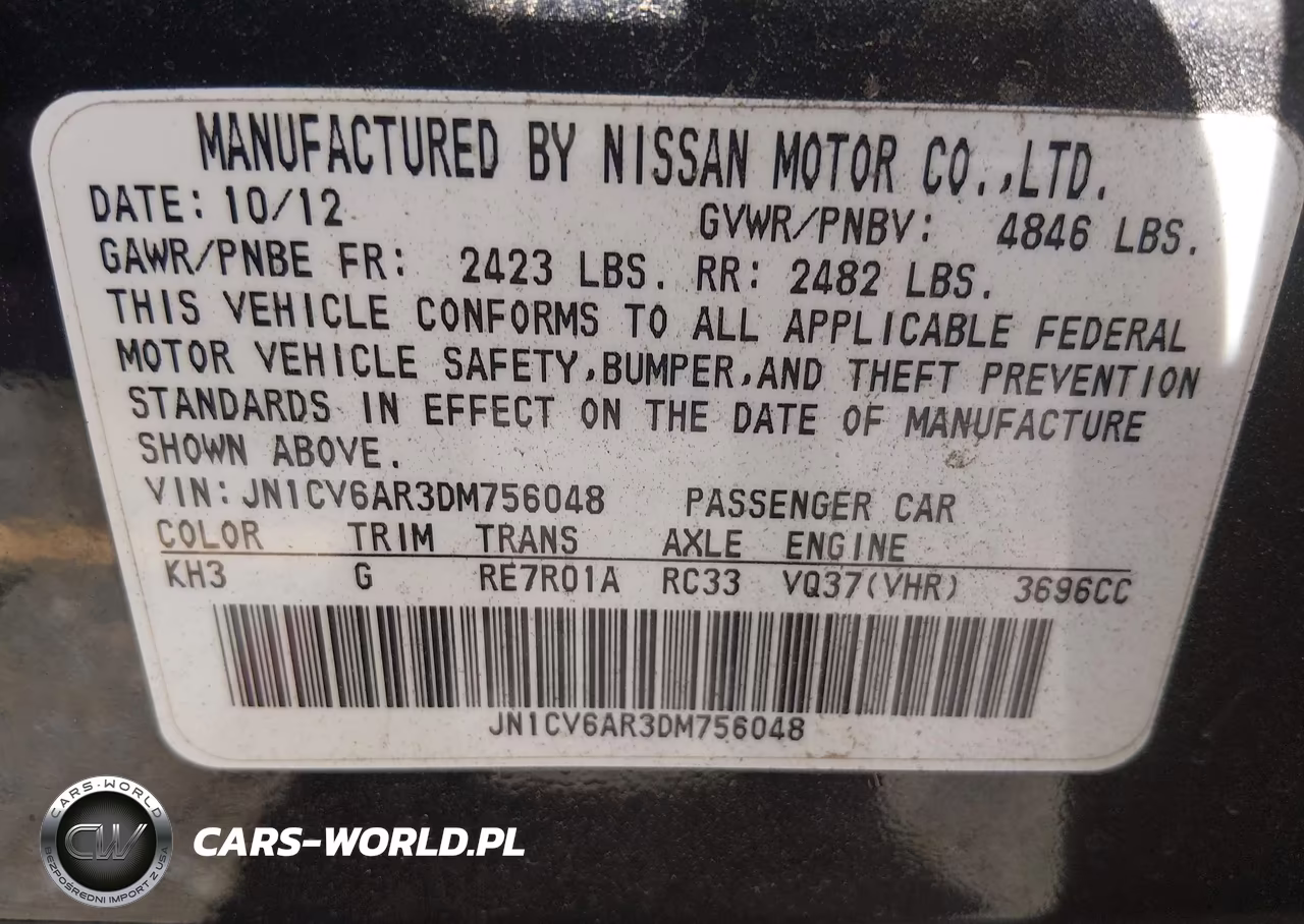 2013 Infiniti G37X VIN:JN1CV6AR3DM756048 - 9