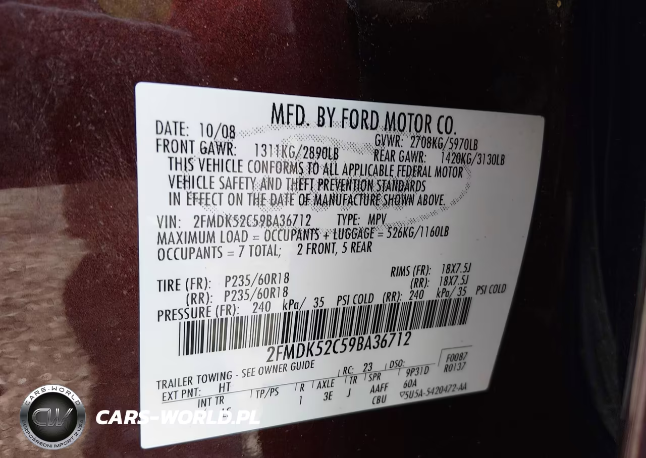 2009 Ford Flex Sel VIN:2FMDK52C59BA36712 - 9
