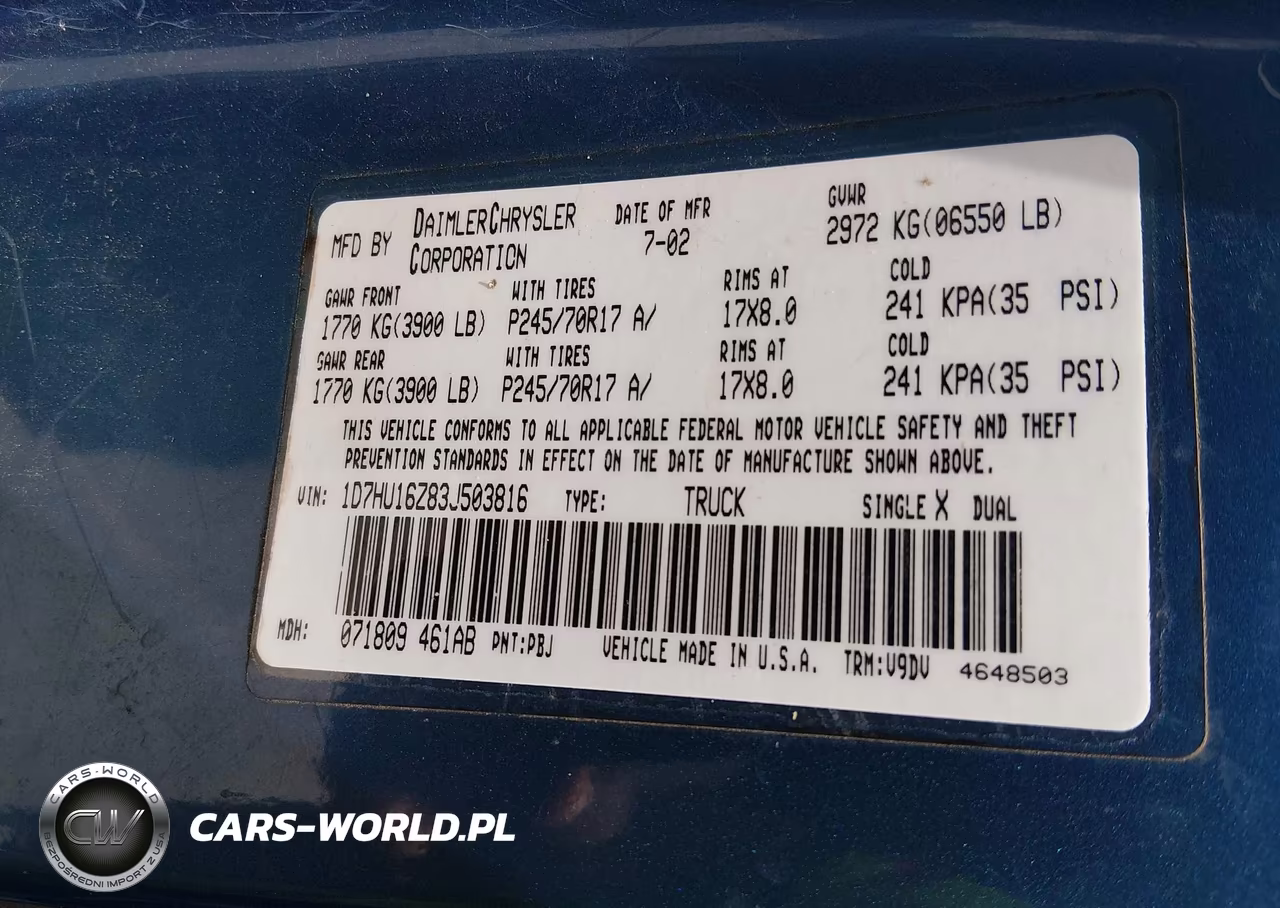 2003 Dodge Ram 1500 Slt-Laramie-St VIN:1D7HU16Z83J503816 - 9