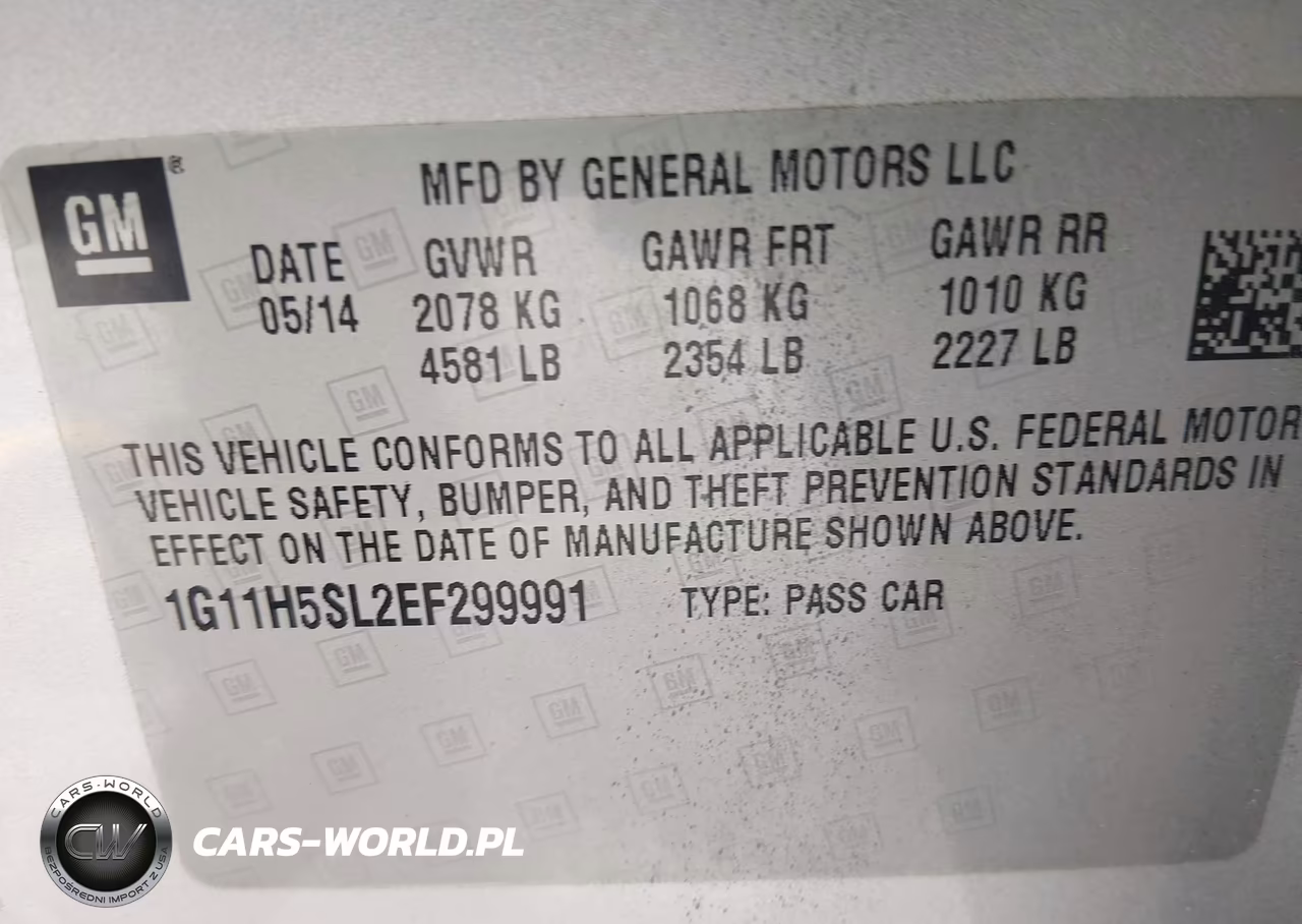 2014 Chevrolet Malibu 1Lz VIN:1G11H5SL2EF299991 - 9