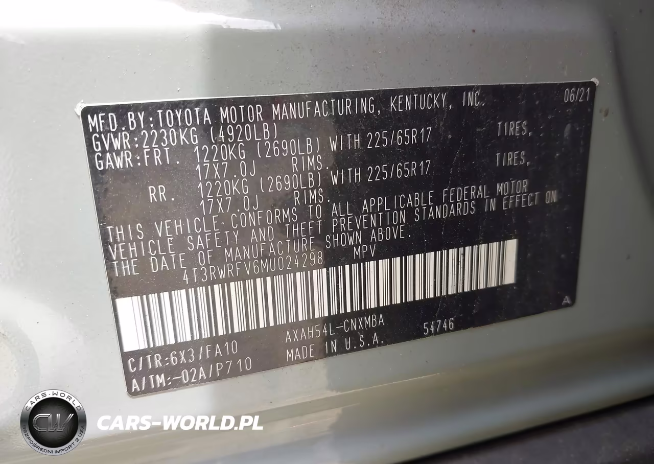 2021 Toyota Rav4 Hybrid Xle VIN:4T3RWRFV6MU024298 - 9