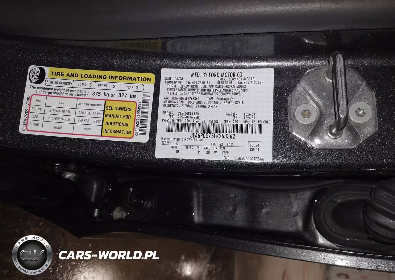 2020 Ford Fusion S VIN:3FA6P0G75LR263362 - 9