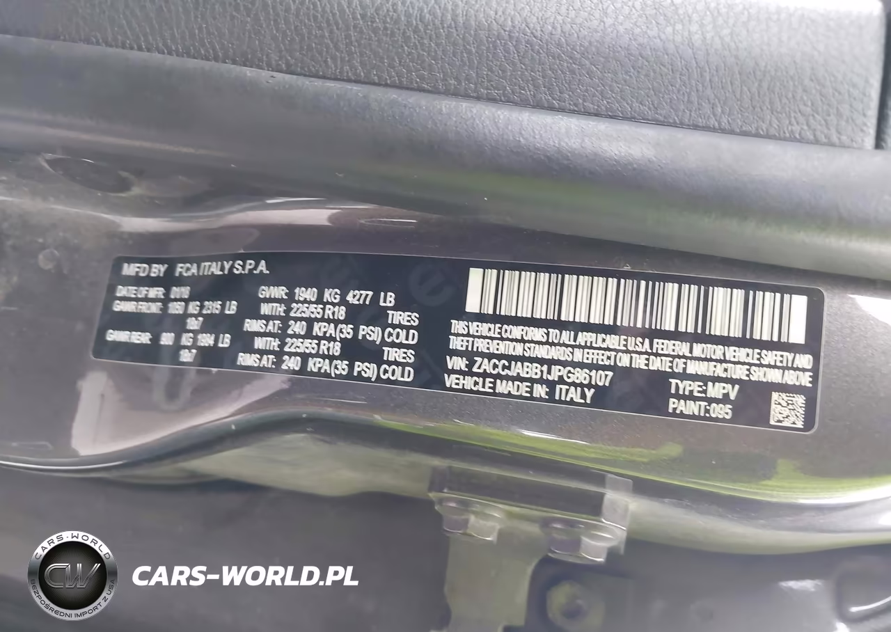 2018 Jeep Renegade Latitude Fwd VIN:ZACCJABB1JPG86107 - 9