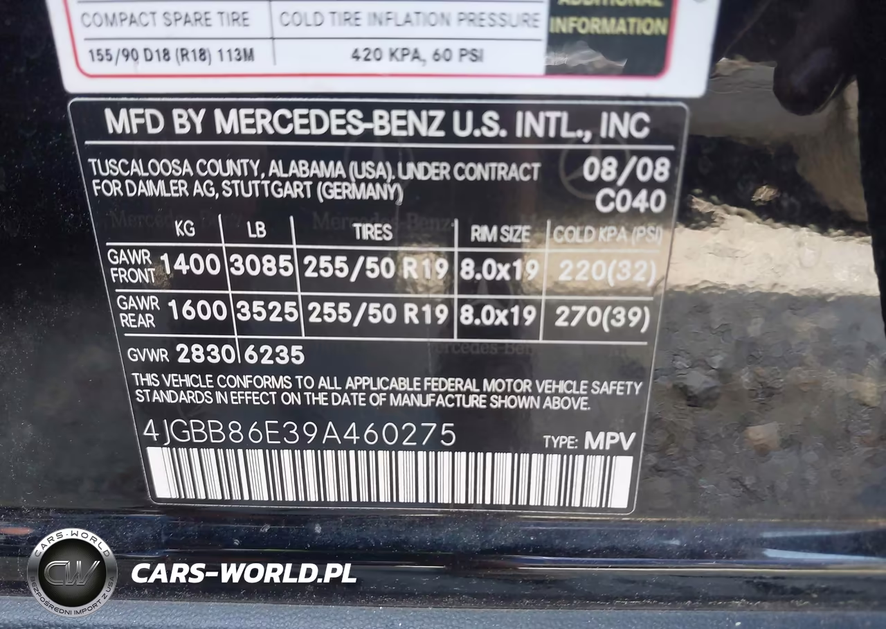 2009 Mercedes-Benz Ml 350 4Matic VIN:4JGBB86E39A460275 - 9