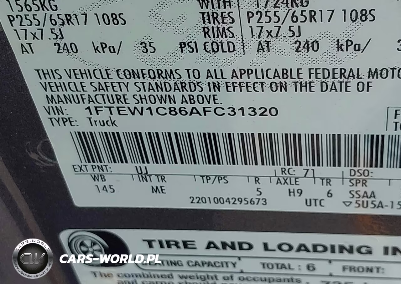 2010 Ford F-150 Fx2 Sport-Xl-Xlt VIN:1FTEW1C86AFC31320 - 9